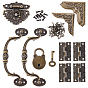 Zinc Alloy Cabinet Drawer Butt Hinges Connectors, with Flat Head Screws