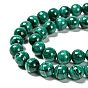 Malachite naturelles brins de perles, ronde