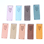 Microfiber Label Tags, with Holes & Word handmade with, for DIY Jeans, Bags, Shoes, Hat Accessories, Rectangle