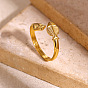304 Stainless Steel Cuff Open Rings, Fish