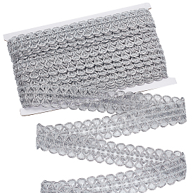 12m металлизированная полиэстеровая кружевная лента с бабочками, аксессуар для одежды