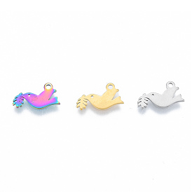 201 Stainless Steel Charms, Birds