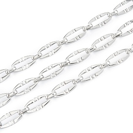 Handmade 304 Stainless Steel Link Chains, Unwelded, with Spool