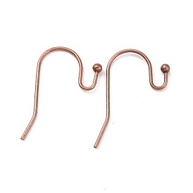 Brass Earring Hooks, Ear Wire, Lead Free and Cadmium Free, 11x22mm