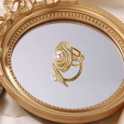 Плоские круглые 304 нержавеющая сталь с пластиковыми перламутровыми манжетными кольцами