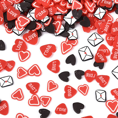 Ручной полимерной глины кабошонов, День святого Валентина, разнообразные