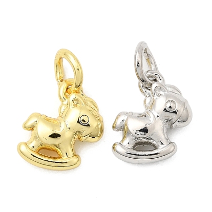 Латунь прелести, игрушечный конь-качалка, долговечный, стойки покрытие, с целью перехода в кольце