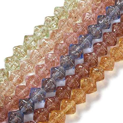 Бусины ручной работы бусины золотого песка, двухконусные