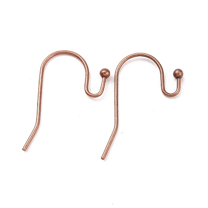 Brass Earring Hooks, Ear Wire, Lead Free and Cadmium Free, 11x22mm