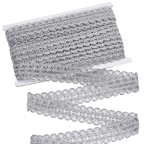 12m металлизированная полиэстеровая кружевная лента с бабочками, аксессуар для одежды