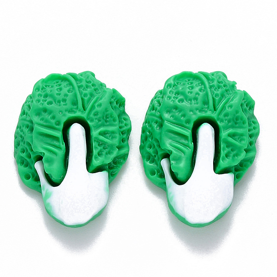 Смола декодирует кабошоны, имитация еды, капуста