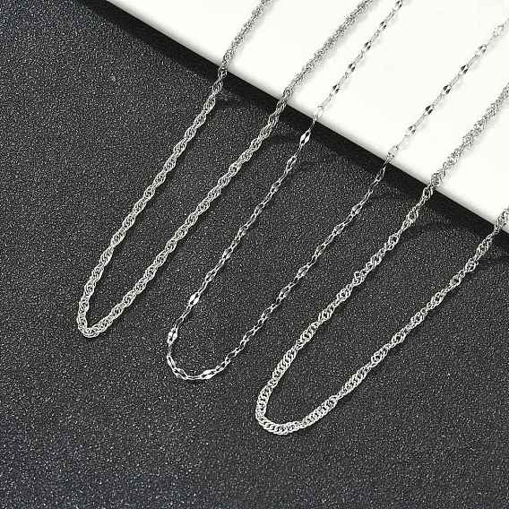 304 из нержавеющей стали цепи ожерелья, не тускнеет