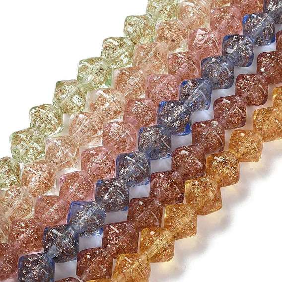 Бусины ручной работы бусины золотого песка, двухконусные