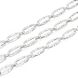 Handmade 304 Stainless Steel Link Chains, Unwelded, with Spool