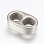 304 Stainless Steel Multi-strand Links, For Leather Cord Bracelets Making, Oval