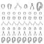 96pcs 6 Style 304 Stainless Steel Snap on Bails & Teardrop Pendant Bails & Ice Pick Pinch Bails