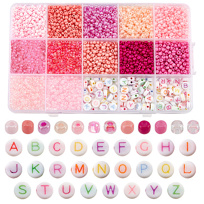 DIY Jewelry Making Bead Sets, including Handmade Polymer Clay Beads, Initial Acrylic & Plastic Beads