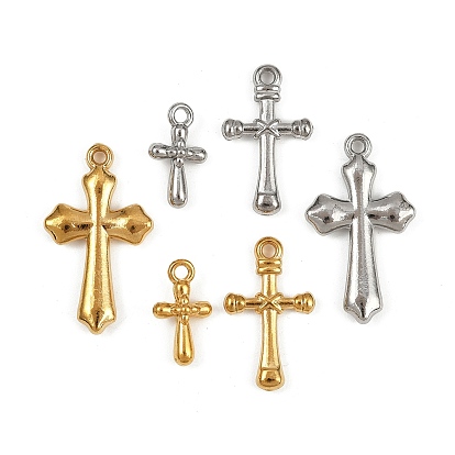 304 кулон из нержавеющей стали, ионное покрытие (ip), крест очарование