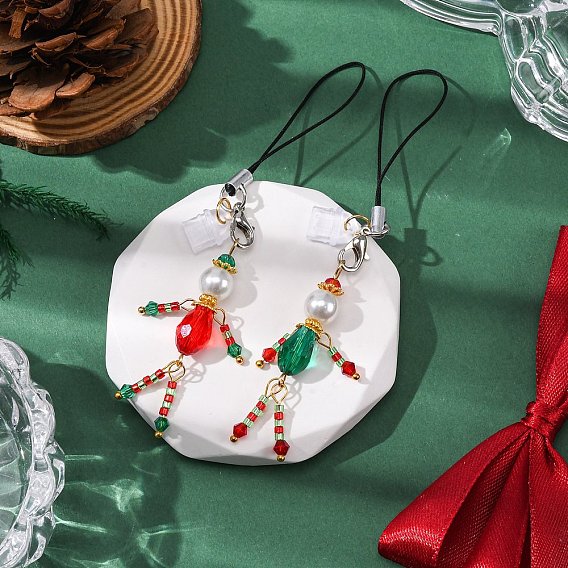 Человеческие стеклянные мобильные ремни, с петлей для шнура и пылезащитными заглушками из ПВХ, платина