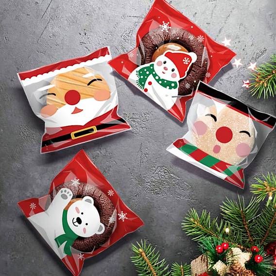 Rectangle Plastic Self-Adhesive Bags, for Baking Packing Bags