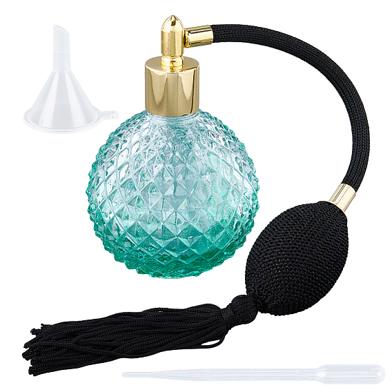 Стекло PVE из оксида алюминия, легкий роскошный ретро-флакон для духов с подушкой безопасности, прозрачный стеклянный флакон-распылитель, с пластиковой воронкой-загрузочной воронкой и одноразовой пипеткой объемом 3мл