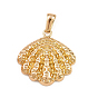 1Pc 304 Stainless Steel Pendants, Shell Shape Charm