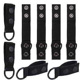 8 Sangles tactiques en polyester avec boutons-pression et anneaux en D