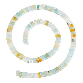 1 нитка натурального цветка амазонитовые бусины нитки, 2-луночное, прямоугольные