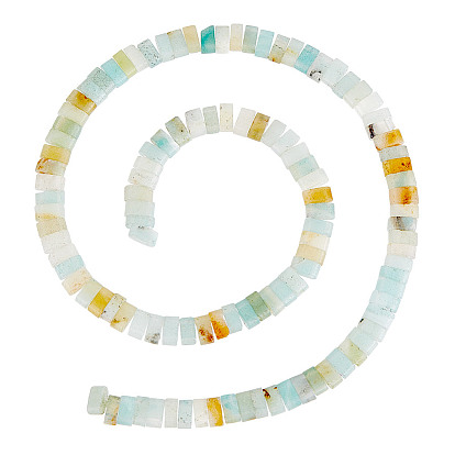 1 нитка натурального цветка амазонитовые бусины нитки, 2-луночное, прямоугольные