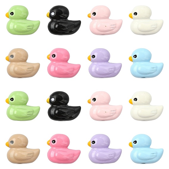 16 шт. 8 цвета, окрашенные в горячем виде, бусины из цинкового сплава, утка