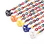 Personalized Rubberized Style Acrylic Cable Chain Necklaces, Eyeglass Chains, Handbag Chains, with Plastic Lobster Claw Clasps