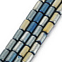 Electroplate Frosted Glass Beads Strands, Column