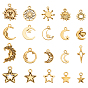 80 шт 20 стили подвески из сплава в тибетском стиле, комплект подвесок из серии «Луна, Солнце и Звезды»