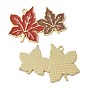 Подвески из эмали и сплава, без кадмия, без никеля и без свинца, золотые, очарование кленового листа