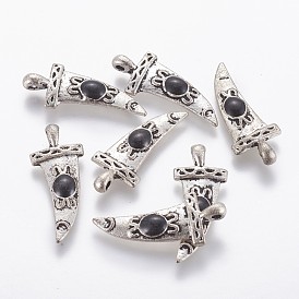 Alloy Enamel Pendants, Dagger