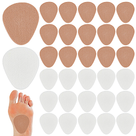 48шт. 2 цвета, самоклеящиеся войлочные накладки на подошву обуви в форме капли, подушечки для подушечек стопы