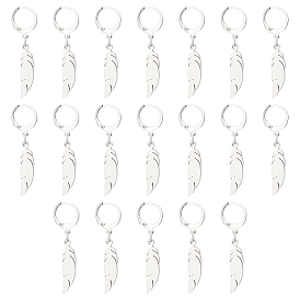 Unicraftale 20 paires de boucles d'oreilles pendantes en plumes, boucles d'oreilles pendantes pour femmes