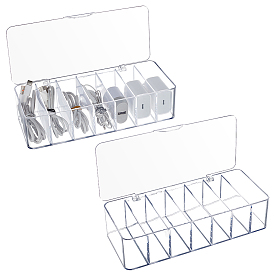 Прозрачный пластиковый кабельный органайзер, ящик для хранения зарядных устройств, удлинители и кабели