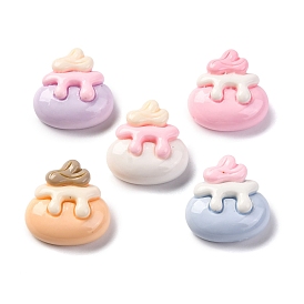 Cartoon Opaque Resin Decoden Cabochons, Creamy Cake