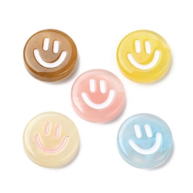 Resin Decoden Cabochons, Smiling Face