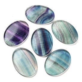 Oval Natural Fluorite Worry Stone, Anxiety Healing Thumb Stone