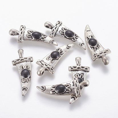 Alloy Enamel Pendants, Dagger