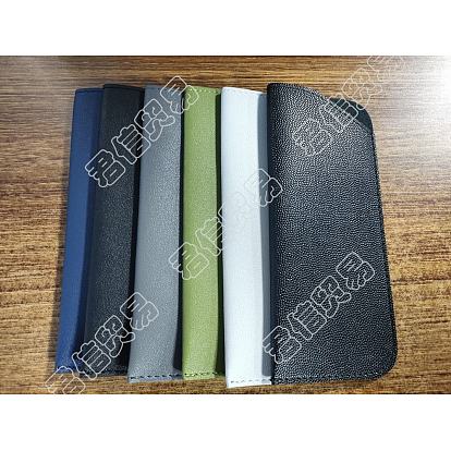 Nbeads 6Pcs 6 Colors Portable Small Eyeglasses Pouch, PU Leather Eyeglass Case, for Reading Glasses