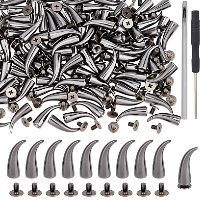 50 устанавливает заклепки с конусными шипами из сплава, с винтом, для кошелька сумка обувь панк-рок кожаный ремесленный ремень для одежды, 1ПК кожа дырокол для кожевенного ремесла, 1отвертка для ПК