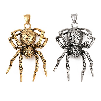 304 из нержавеющей стали большие кулоны, хэллоуин паук прелести