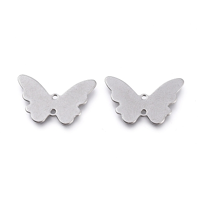 201 Stainless Steel Links Connectors, Laser Cut, Butterfly
