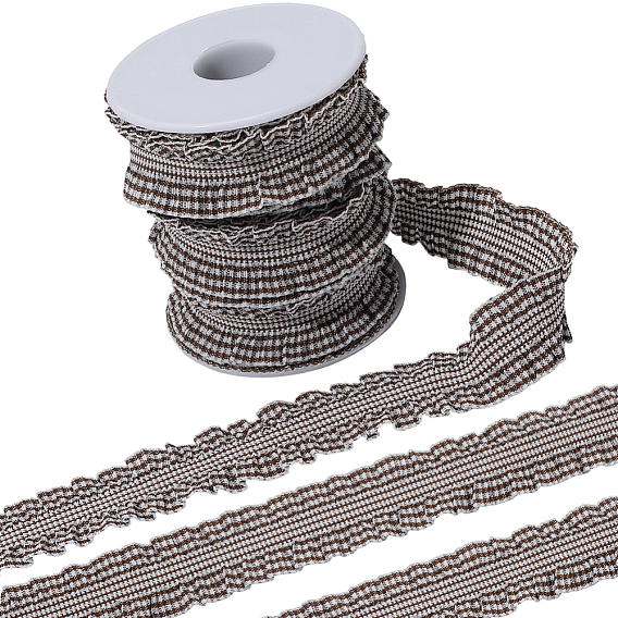 10 ярдов спандексовой ленты, шотландка шаблон, с пустыми катушками из АБС-пластика