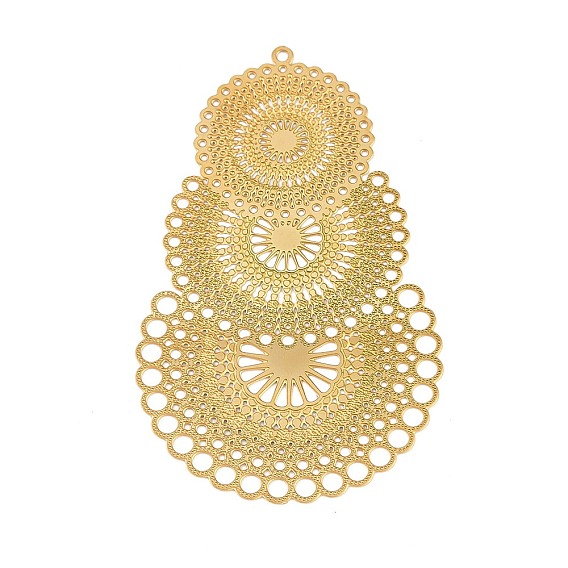 304 тройные плоские круглые люстры из нержавеющей стали, полый, гравированные металлические украшения