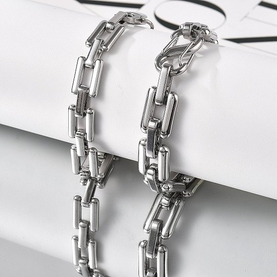 304 браслеты-цепочки с прямоугольными звеньями из нержавеющей стали для женщин и мужчин