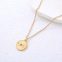 304 Stainless Steel Weight Plate Pendant Necklaces for Women